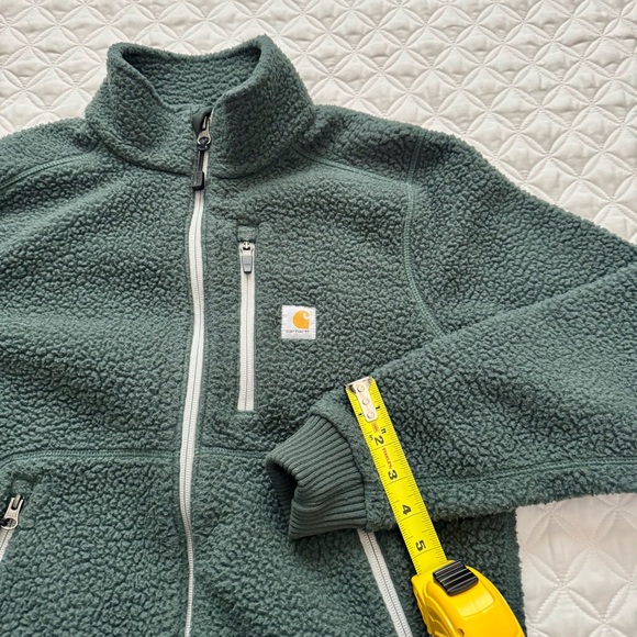 Carhartt Women's High Pile Sherpa Fleece Full Zip Jacket Blue Green Teal Size S - Picture 14 of 16